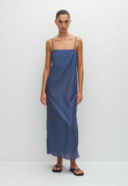 Square Shift Midi Dress - Cassis - Matteau
